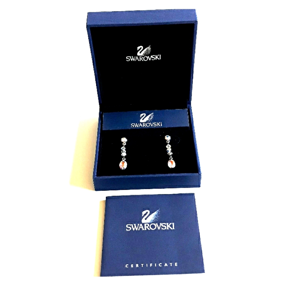 Swarovski Crystal Drop Earrings with Certificate